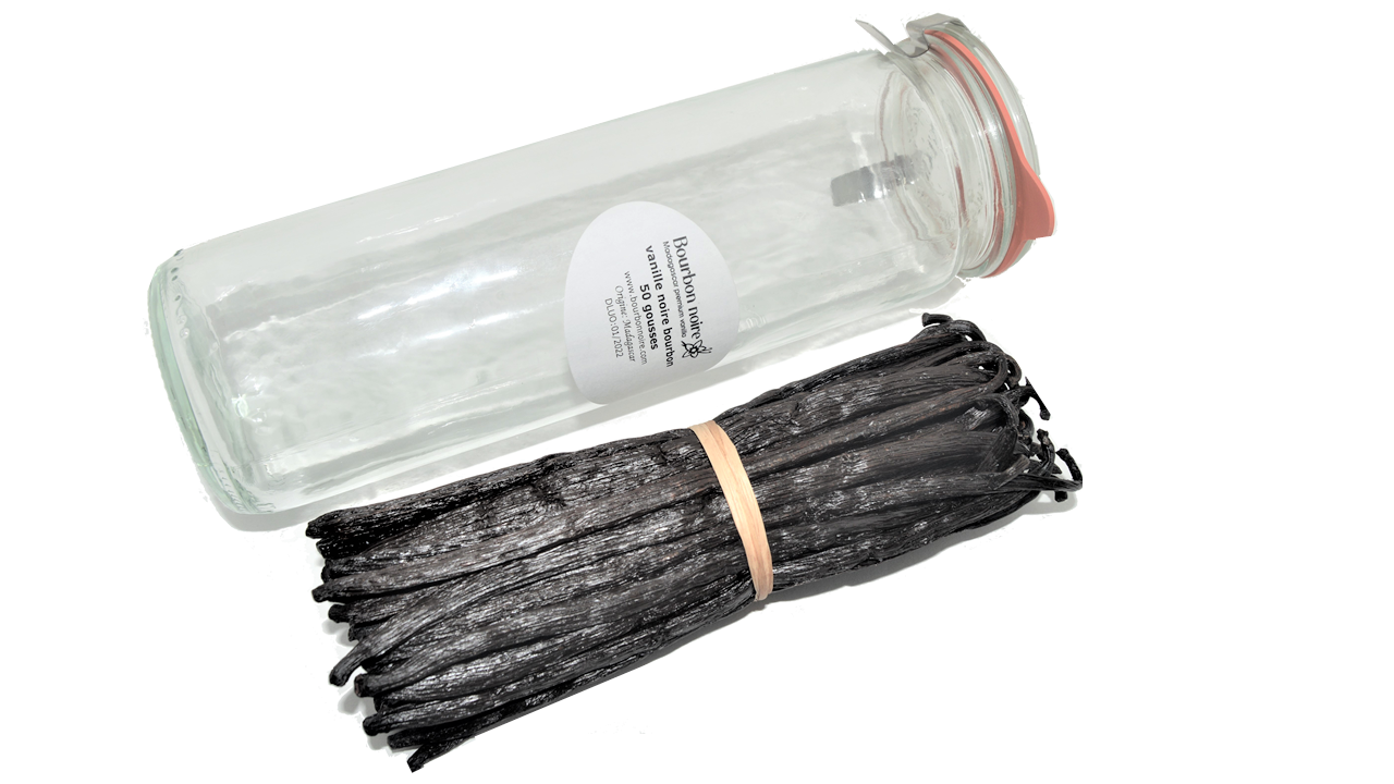 Vanille noire Planifolia 2 gousses en tube en verre | VANIGWA